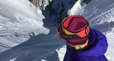 Blick von der Scharte in die Rinne