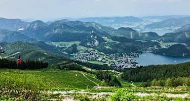 Blick vom Zwölferhorn auf den Wolfgangsee