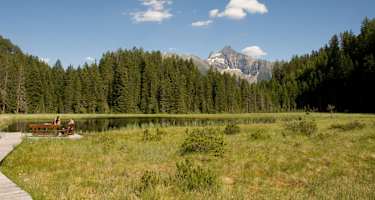 Idyllisches Plätzchen auf der ersten Etappe des Ötztal Trek - der Brandsee.