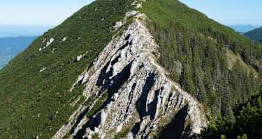 Die schön geformte Brecherspitz mit dem etwas ausgesetzten Westgratweg.