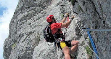Anna-Klettersteig nach Rillenquergang