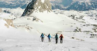 Mit Schneeschuhen am Dachsteingletscher
