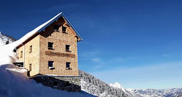 Die Dümlerhütte ist im Winter ein guter Stützpunkt für Touren im Warscheneckgebiet