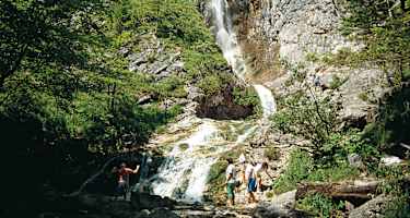 Der eindrucksvolle Mirafall in den Hinteren Ötschergräben.