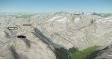 3-D-Ansicht der Wanderung Hochfeiler vom Nevesstausee