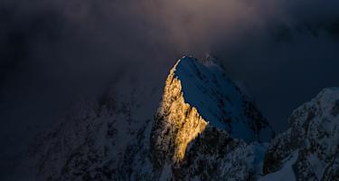Der Jubiläumsgrat im Winter