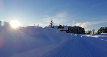 Entlang der Rittisloipe gibt es immer wieder nette Einkehrmöglichkeiten