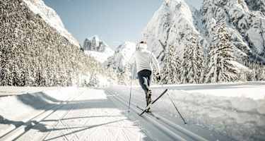 Langlaufen im Talschluss bei Toblach