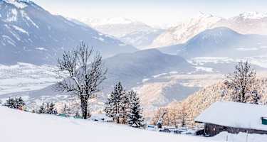 Loipe bei der Ropferstubm mit Blick ins Inntal