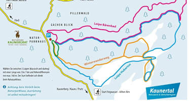 Mehrere Loipen haben ihren Ausgangspunkt beim Naturparkhaus. 