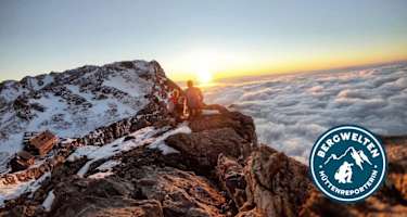 Stimmungsvoller Sonnenuntergang auf der Mannheimer Hütte