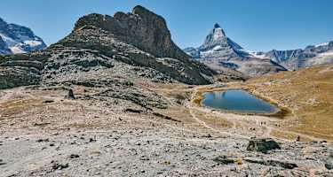 Der Riffelsee mit dem Matterhorn im Hintergrund