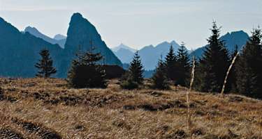 Blick auf den markanten Geiselstein.