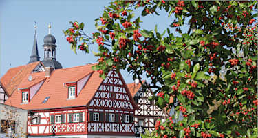 Schmucke Fachwerkhäuser prägen die Ortsbilder.