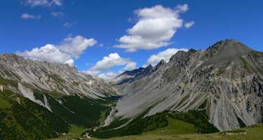 Blick ins Val da Stugl, hinauf zur Ducanfurgga