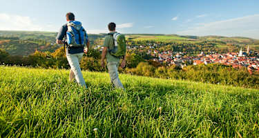 Kurz vor dem Ziel, der Blick auf Obermoschel