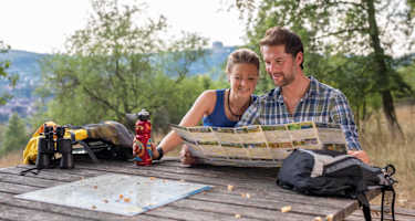 Schöne Rastplätze am Jurasteig findet man viele.