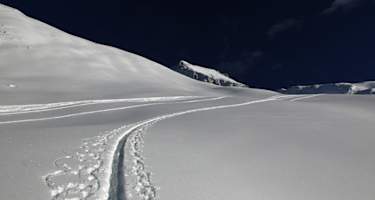 Perfekte Aufstiegsspur zum Rietzer Grieskogel