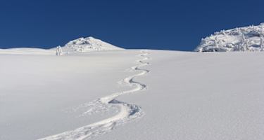 Traumhafte Tiefschneeabfahrt