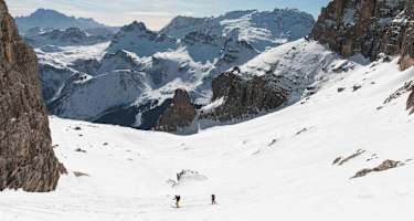 Alpine Schneelandschaft.
