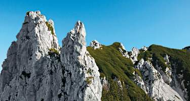 Scharfer Grat im Bereich der Roßkarscharte