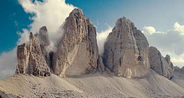 Die Drei Zinnen in berühmter Nordansicht.