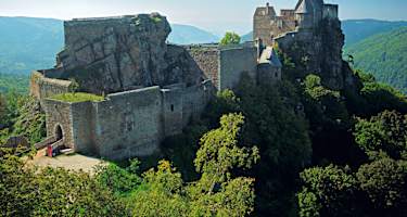 Ein beliebtes Ausflugsziel auch mit Kindern: Die Ruine Aggstein hoch über dem Donautal.
