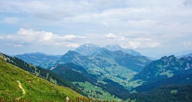 Toggenburger Höhenweg Etappe 3 Blick Säntis
