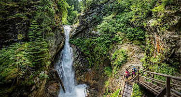 Wasserfall am Ende der Schlucht