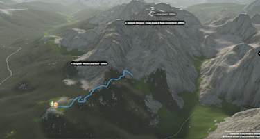 3-D-Ansicht der Wanderung zur Anderter Alpe