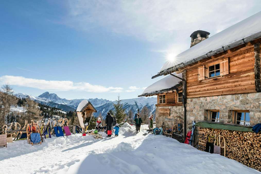 Die Kreuzwiesenalm ist auch im Winter ein lohnendes Ziel