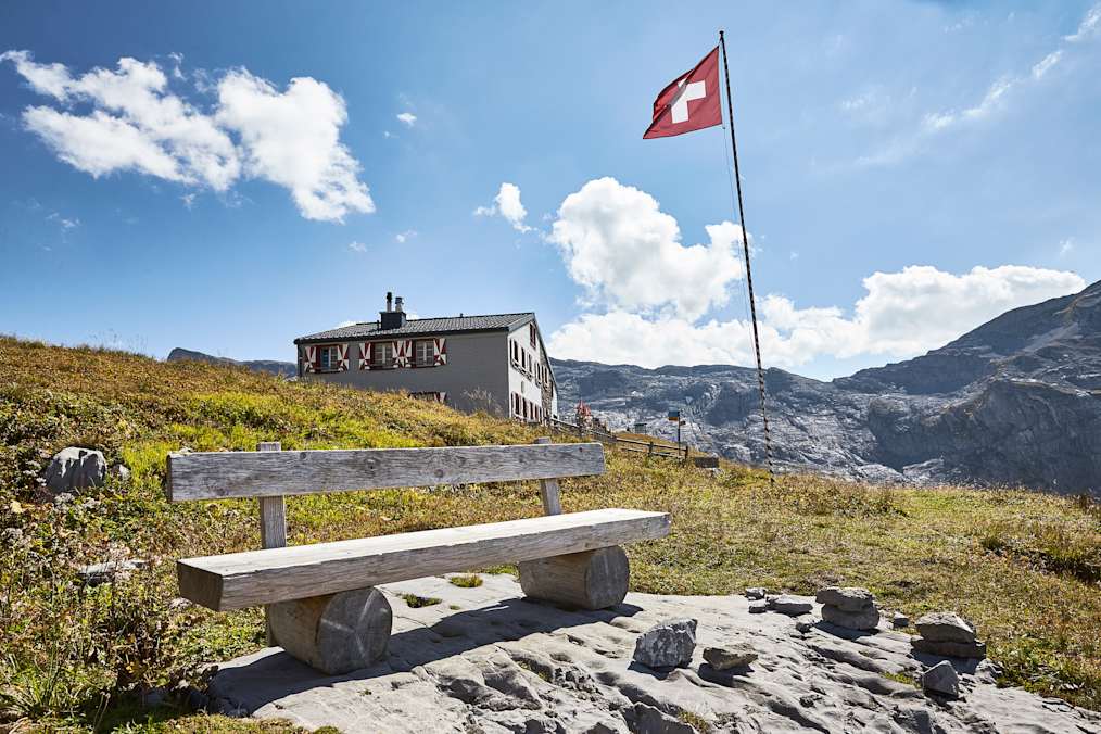 Sitzbank unweit der Rugghubelhütte