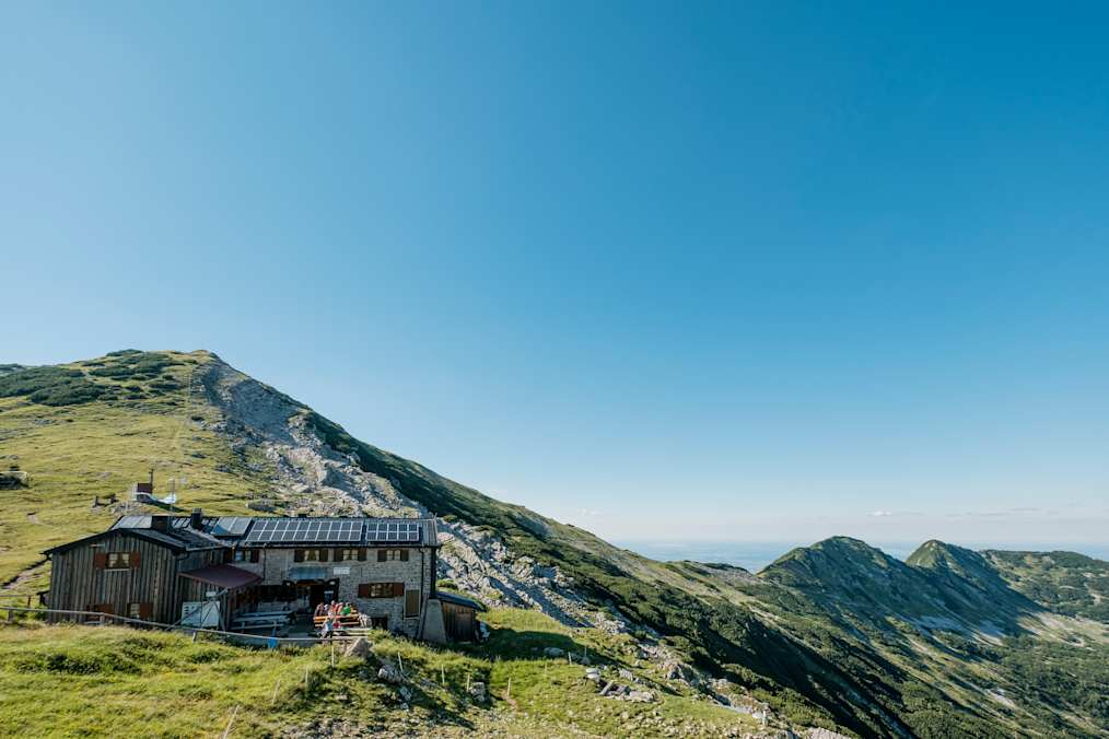 Die Weilheimer Hütte auf 1.946 m Höhe
