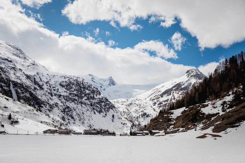 Die Almsiedlung in Innergschlöss bei Matrei