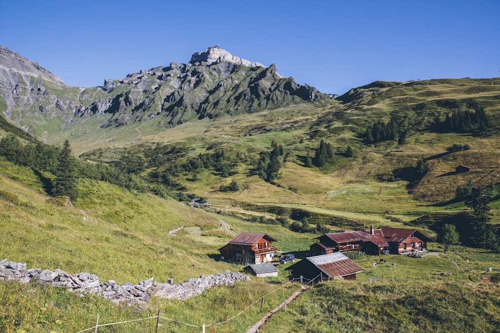 Die Rotstockhütte befindet sich am Fuße des Schilthorns (2.973 m) im Berner Oberland.