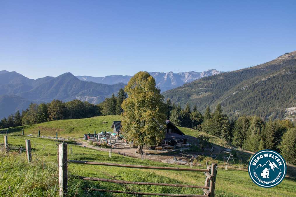 Die Hoisnrad Alm oberhalb von Bad Ischl im Salzkammergut.