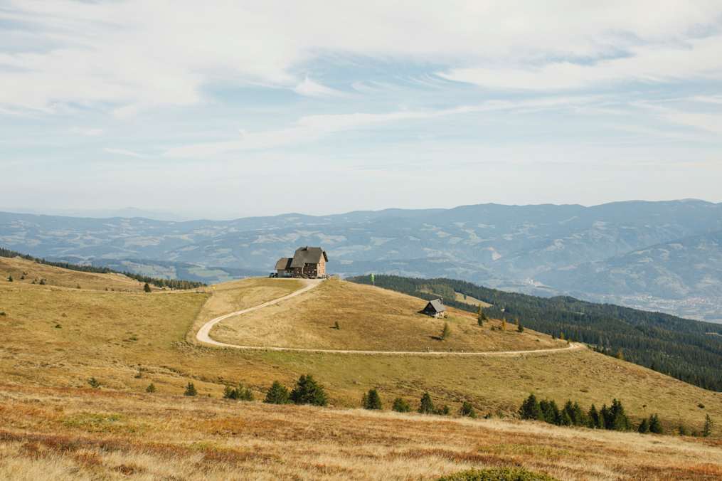 Die Wolfsberger Hütte auf 1.850 m