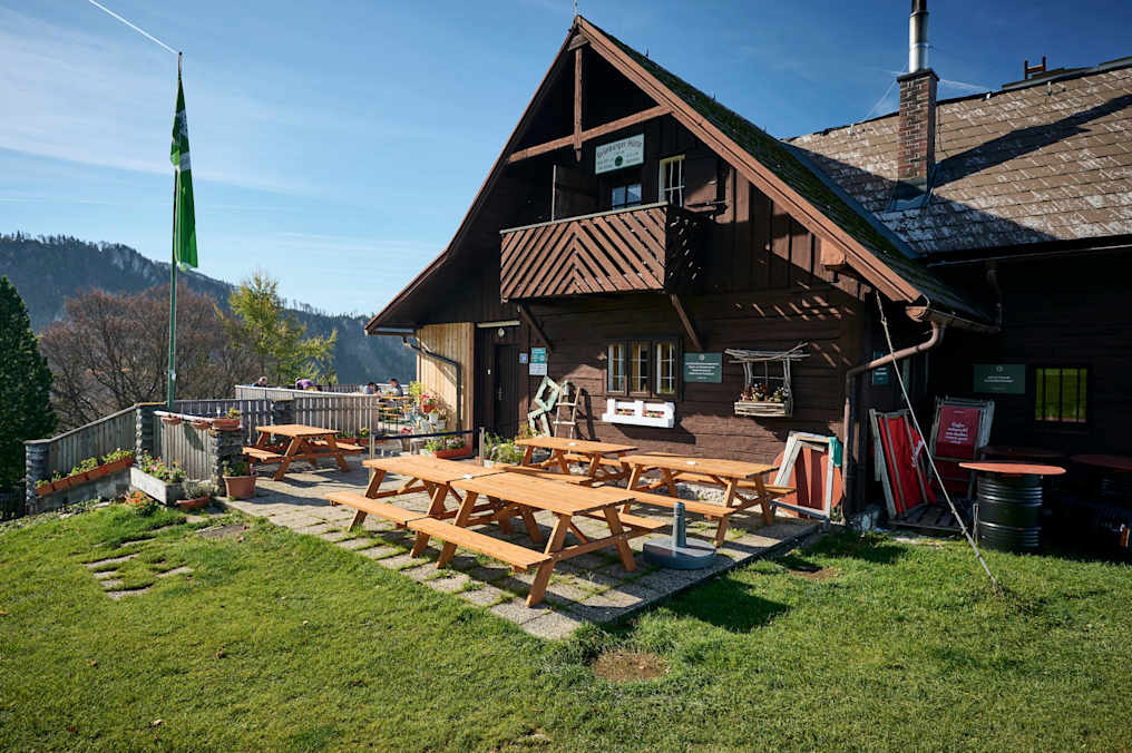 Die Grünburger Hütte auf 1.080 m