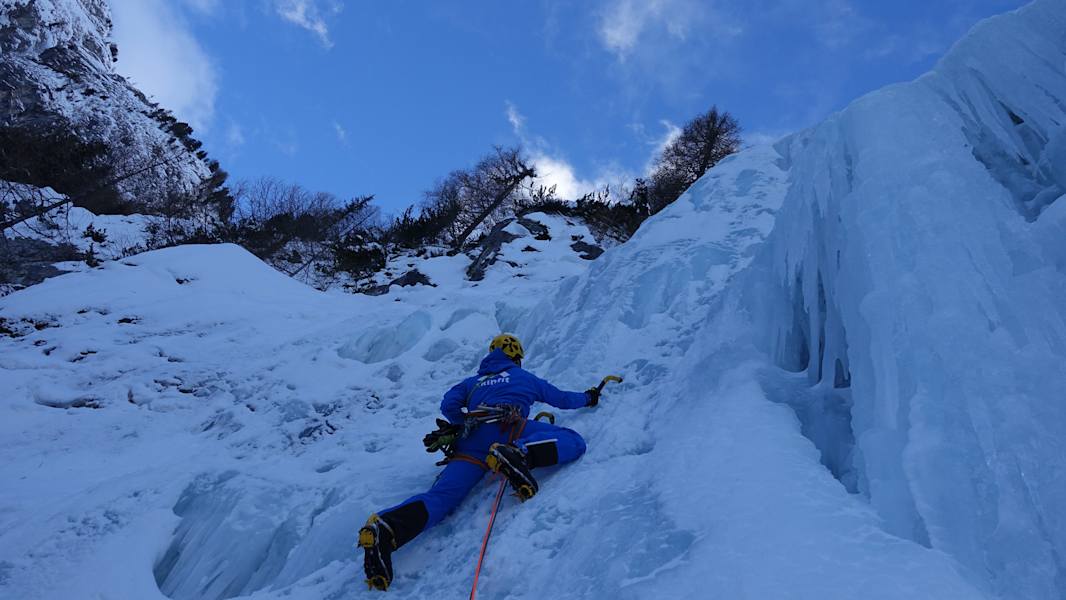 Eisklettern Obstanser Eisfall