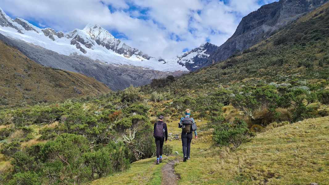 In Peru wächst auch auf über 3.000 m noch üppige Vegetation.