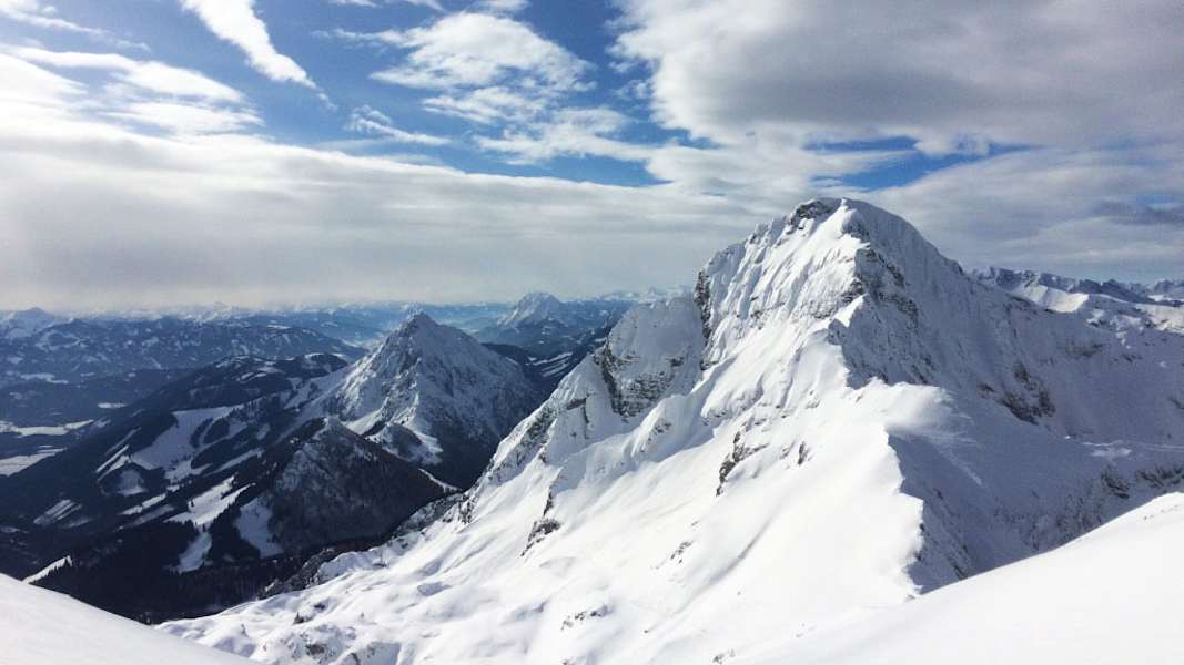 Gesäuse-Berge: Skitour auf den Scheiblingstein in den Haller Mauern