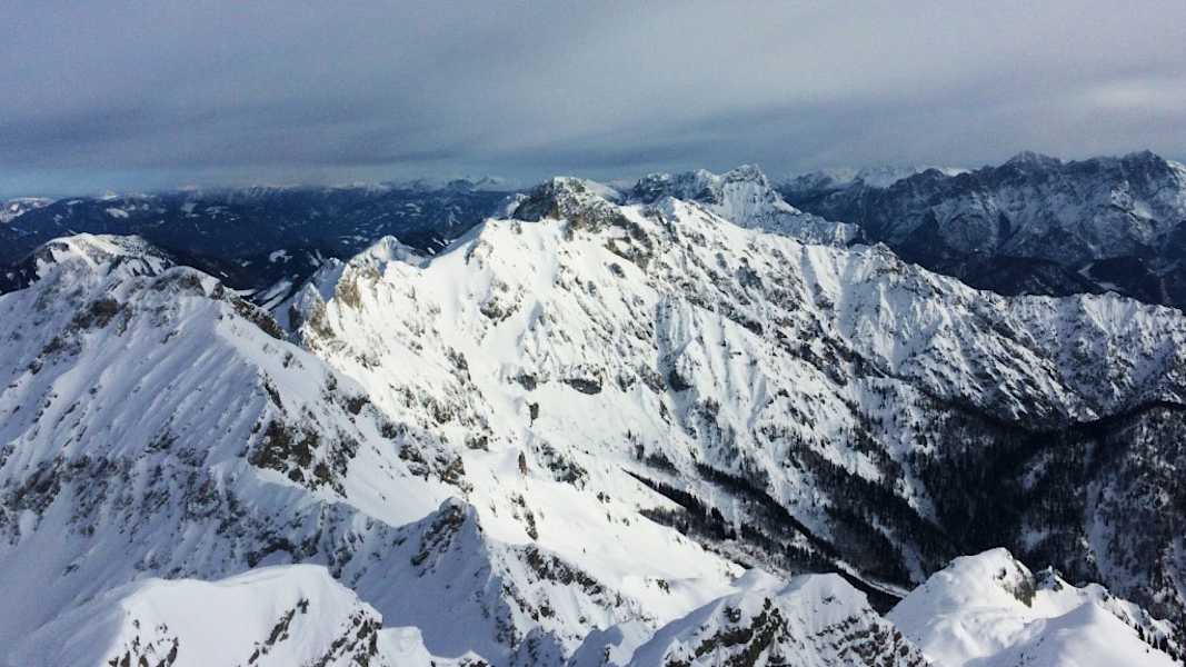 Gesäuse-Berge: Skitour auf den Scheiblingstein in den Haller Mauer