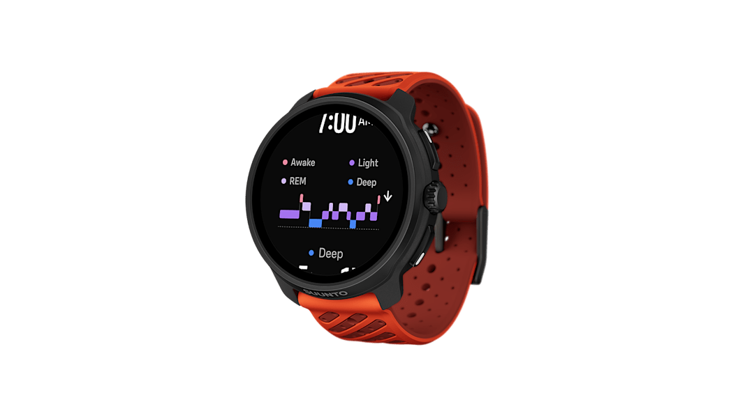 suunto race 2 sportuhr in coral orange schlafrhythmus display