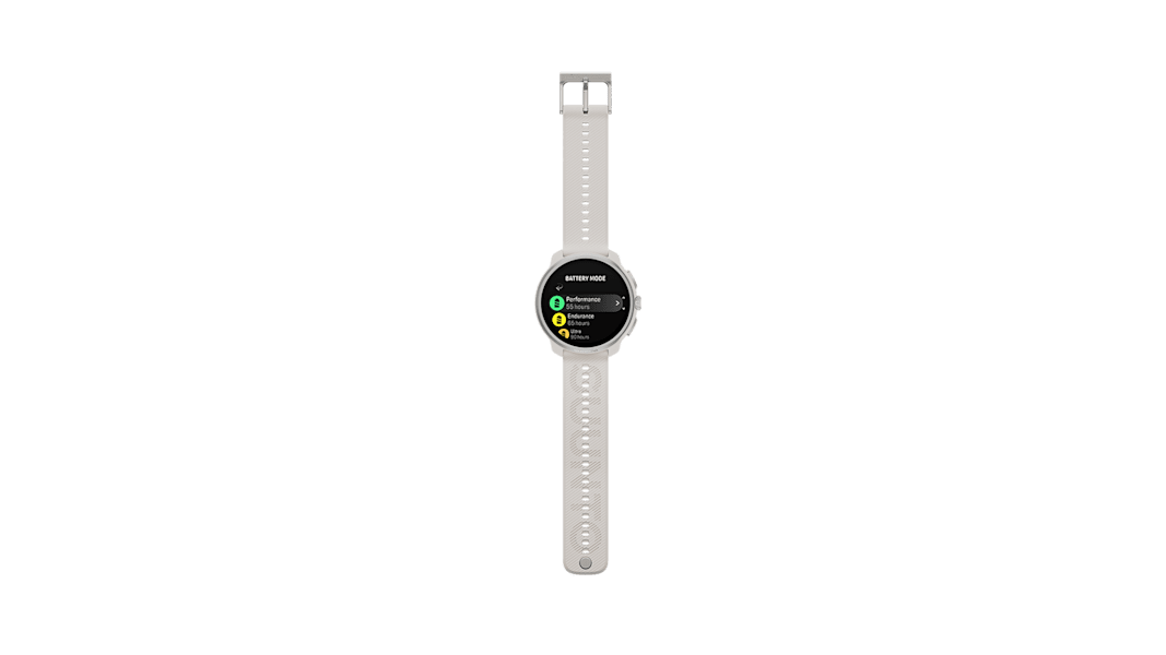 sportuhr suunto race 2 in der frontalaufnahme in der farbe feather gray