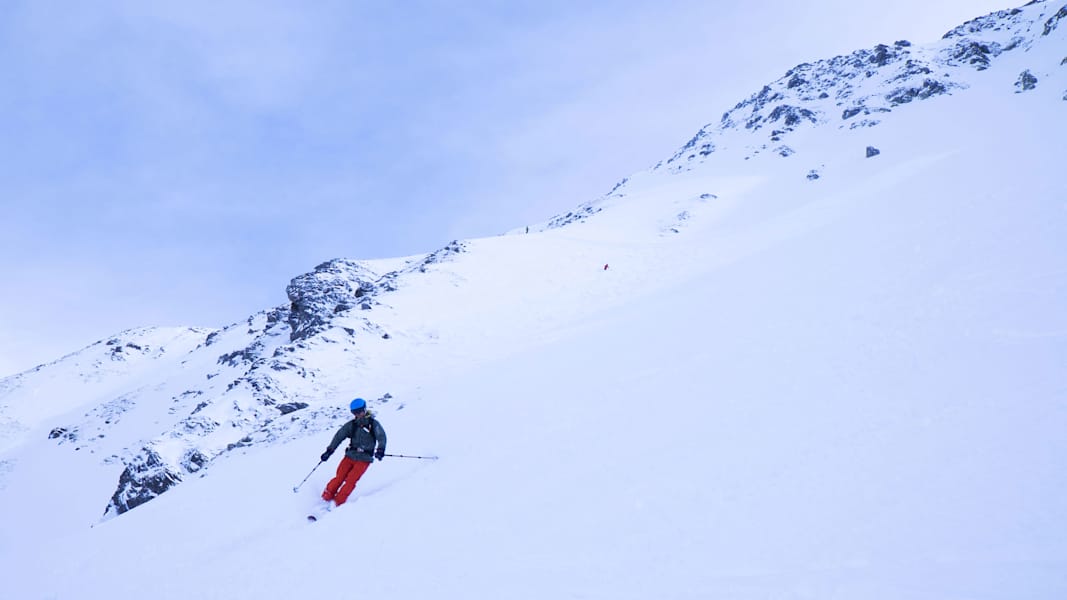 Freeride-Abfahrt am Arlberg in Tirol