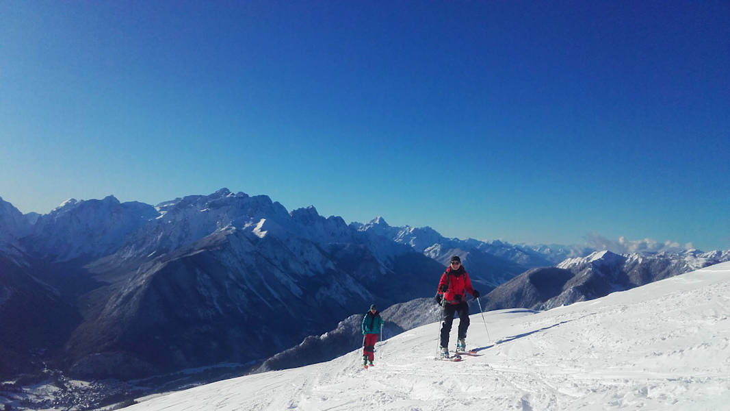 Skitour auf den Dovška Baba in Slowenien: Gipfelaufschwung