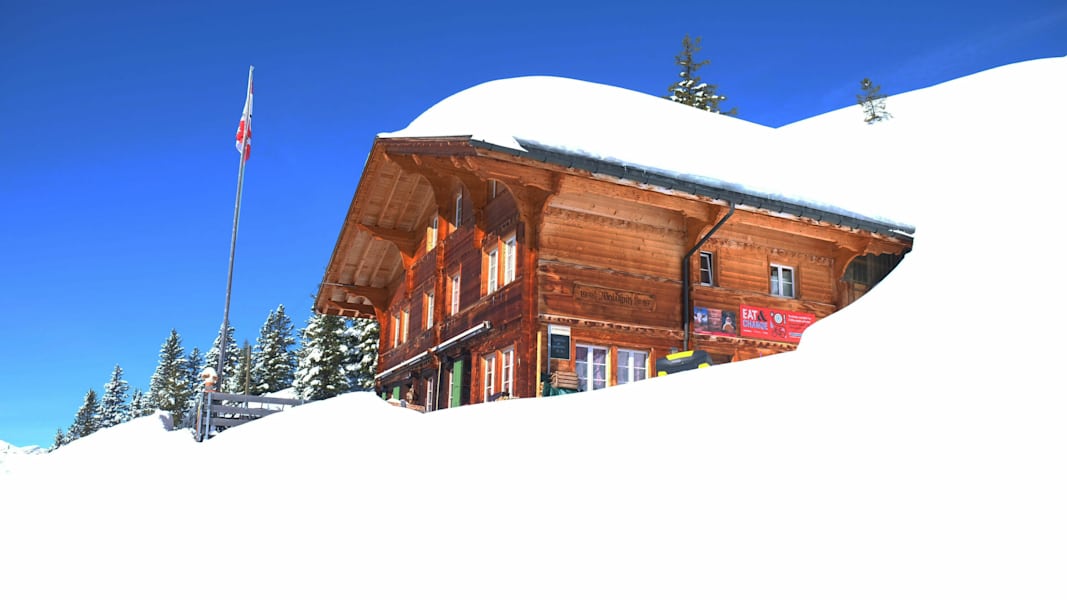 Berggasthaus Waldspitz in den Berner Alpen hoch über Grindelwald