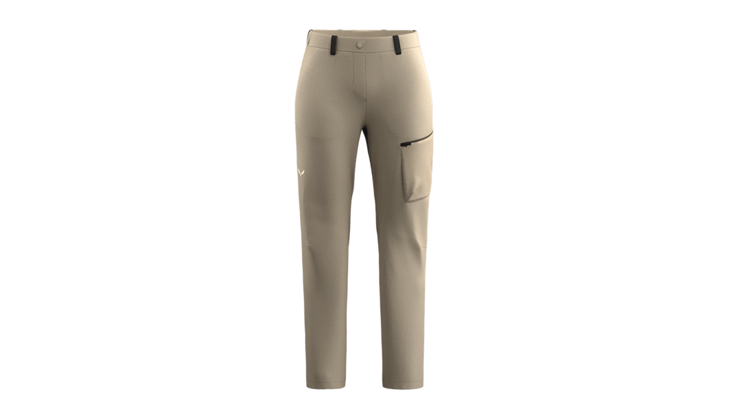 Die Salewa Puez Hemp Durastretch Pant ist eine funktionale Trekkinghose aus einer angenehmen, hybriden Hanf-Materialmischung für den Sommer.