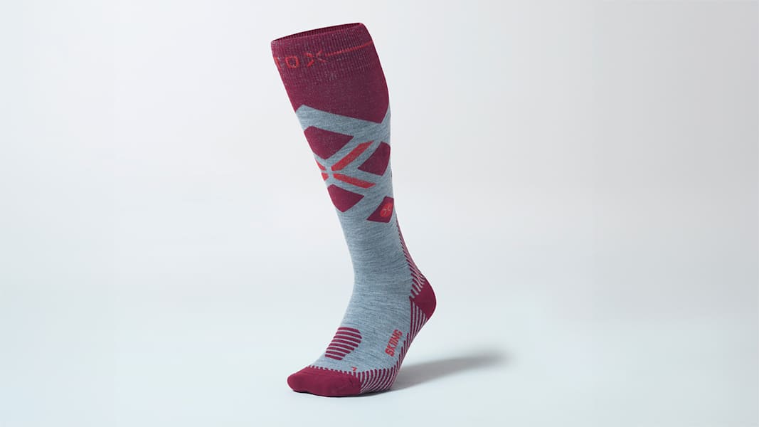 Merino Skiing Socks für Damen in der Farbe Grey Barolo.