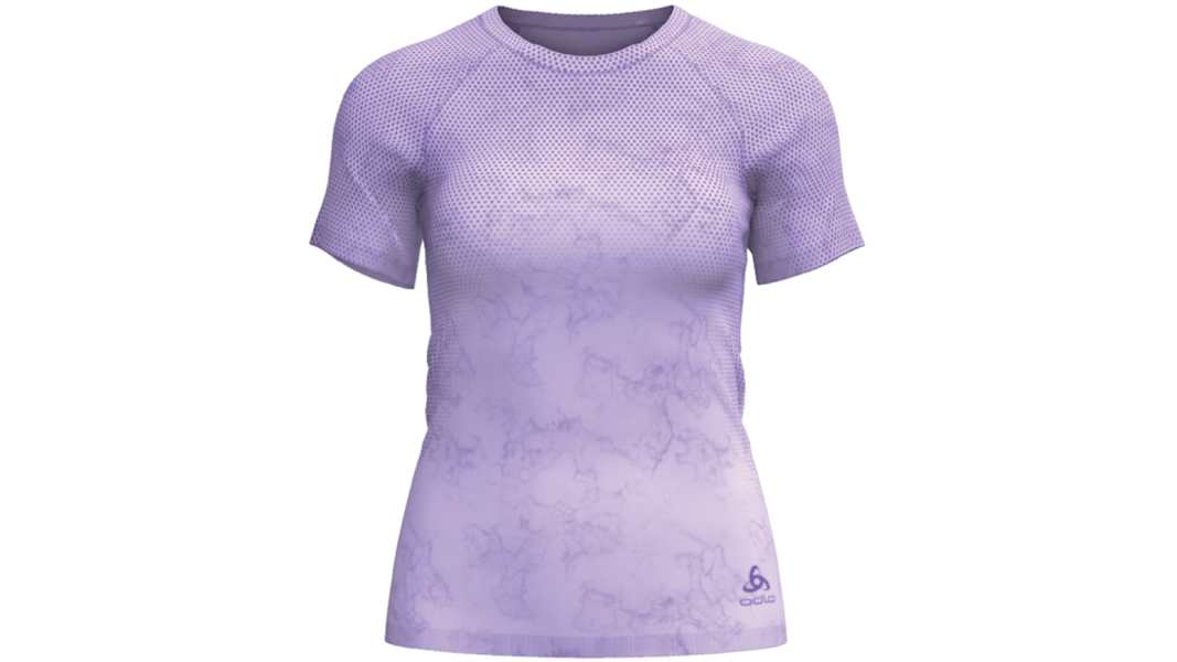 Die luftige Oberflächenstruktur des Materials mit Rain-Dye-Effekt.